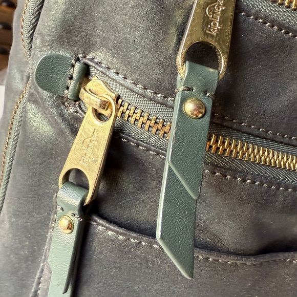 Kipling Gilded Metallic Green Tina Backpack - Picture 10 of 13